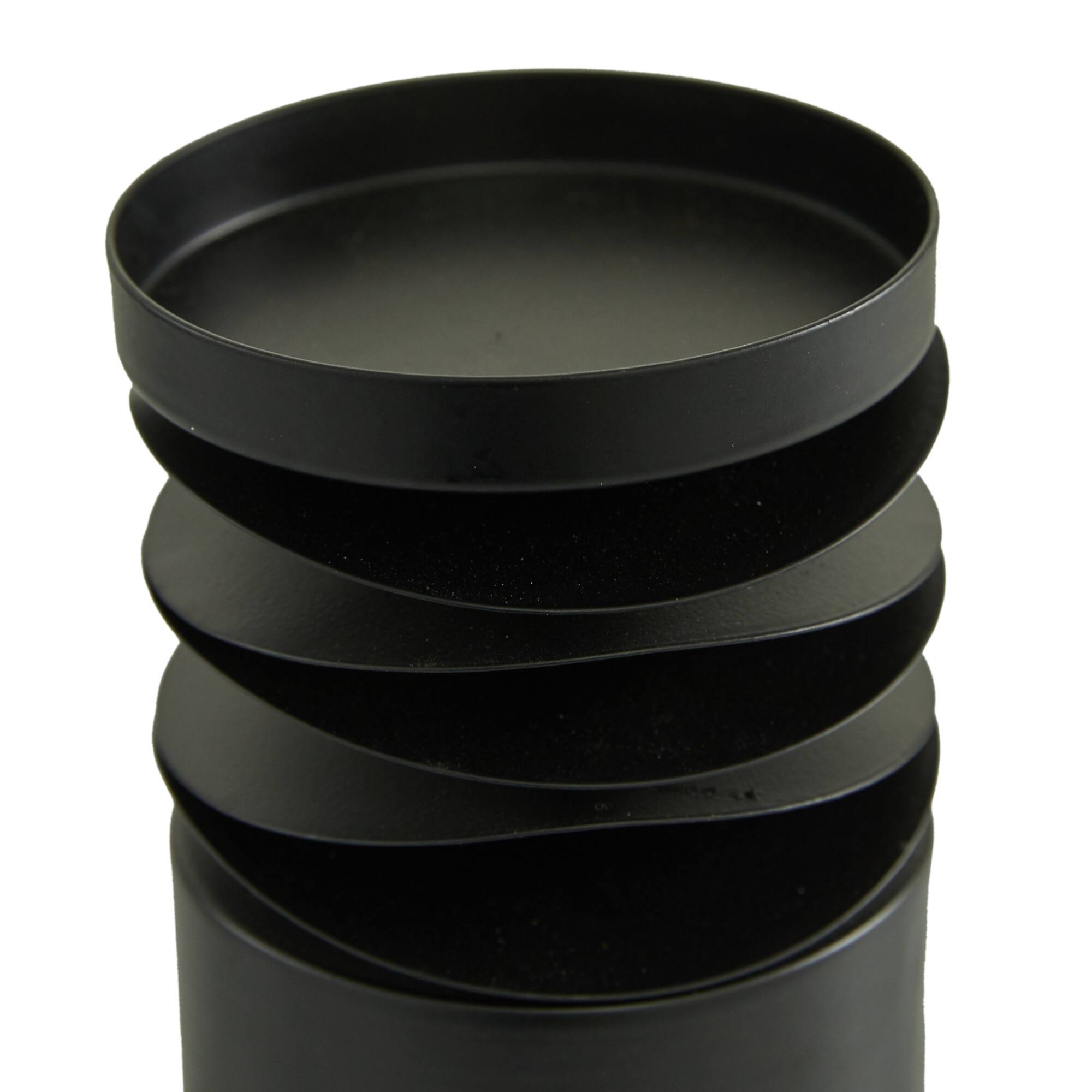 Black Metal Contemporary Candle Holder Set